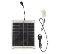 Feeshoppher Double Sided Transparent Solar Pumps 12V 10W Solar Fountain Pump Solars Panel Clear Solar Panel Fountain Pumps with Monocrystalline Panels for Garden Fountain Birds Bath Pond