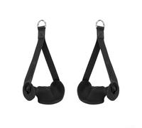 Feeshoppher Exercise Cable Handles with Ergonomic Grip and Quick-Connect Buckle, Heavy Duty Woven Nylon Strap Attachments for Home Gym Pulley Systems, Tricep Pushdown and Strength T(For men)