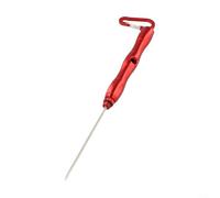 Feeshoppher Fish Deflated Aerated Breather Needle, 45 Degree Angle Stainless Steel Venting Tool for Deep Sea Fishing, Red Silver 13cm Release Accessory to Minimize Wounds and