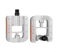 Feeshoppher Folding Bike Pedals 2Pcs Aluminum Alloy Bicycle Pedal Cleat Folding Bicycle Pedal for Night Visibility Anti-skid Stable Pedals Outdoor Cycling Accessory(Black)