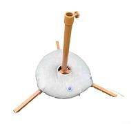 Feeshoppher Folding Metal Umbrella Stand Base with Adjustable Pole Holder for Beach, Garden, Patio and Outdoor Events, Ground Stake Design with Water Bag for Sand or Lawn Use, Fits(3)