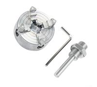 Feeshoppher Four-Jaw Lathe Chuck Z011A Manual Clamp for Mini Drill and Metalwork with Reversible Jaws 1.8-35mm Internal and 12-65mm External Range Zinc Alloy Construction High Accur