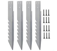 Feeshoppher Ground Anchor Stakes 4Pcs Ground Anchors Set for Outdoor Swings Garden Swing Fixings Heavy Duty Galvanized Steel Stakes Earth Anchors with Mounting Screws for Kids Swing Wooden Playhouse