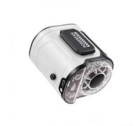 Feeshoppher Hands-Free Waist-Worn Fan with Five Adjustable Speeds and 3600mAh Rechargeable Battery, Lightweight ABS Body and Compact Size for Outdoor Activities, Clips to Waist or Wo(White)