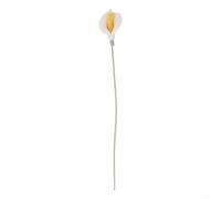 Feeshoppher Handwoven Cotton Thread Calla Lily Bouquet, Artificial Crochet Flowers for Home Decor, Wedding Centerpiece, Vibrant Purple and White Floral Arrangement, Low Maintenance(White)