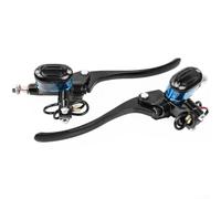 Feeshoppher Hydraulic Brake Lever Master Cylinder Pump for E-Bike Scooter Motorcycle 10mm Interface 22.2mm Handlebar with Power Off Cable Black Aluminum Alloy Left or Right Hand(left+right)