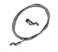 Feeshoppher Inner Throttle Clutch Cable with Z End Wire Stop and Clamp, 1.9m Galvanized Steel Lawn Mower Repair Kit for Smooth Operation, Silver