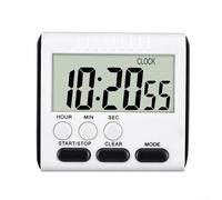 Feeshoppher Large LCD Timer with Alarm, Count Up and Countdown Function, 24 Hour Range, Clear Easy-to-Read Display, Foldable Stand, Magnet and Hanging Mount for Cook