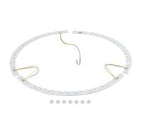 Feeshoppher LED Strip for Ceiling Fan Light 38cm 36W Curved LED Fan Light Strip with Three Color Temperature Change Energy-Efficient Fan Light LED Strips Magnetic/Adhesives Mount(Light strip)