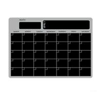 Feeshoppher Magnetic Monthly Calendar Planner Whiteboard for Refrigerator with Dry Erase and Wet Wipe Crayon Support, PET Material 29.7 x 42 cm Message Board in White and(Black)