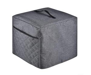 Feeshoppher Meat Slicer Cover with Organizer Bag 600D Oxford Fabric Waterproof Dustproof Protection Case with Side Pockets and Handle for Kitchen Appliances Grey 16x13x13 Inches