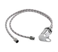 Feeshoppher Motorhome Shower Mixer Tap 12mm Shower Mixer Tap Outlet Chrome Effect Brass Shower Mixer Taps Single Lever Control with 800mm Stainless Steel Tails for RV Motorhome Campervan