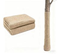 Feeshoppher Natural Jute Burlap Roll 40 Inch Wide x 10 Ft Burlap Tree Wrap Rolls for Trees Shrubs Vegetable Beds Versatile Coarse Fabric Tree Trunk Protector for Winter Garden Use(1 * 3 m 40in*10ft)