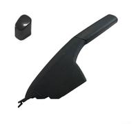 Feeshoppher Parking Brake Cover Black Silver Plastic Textured Grip Car Handbrake Lever Trim Fits 5 6R 6C 2011 2018 OEM 6R0711461 6RD711461C Enhances Interior Style Easy Install(black button)