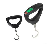 Feeshoppher Portable Digital Hanging Scale 50kg/110lb with LCD Display, Electronic Fishing Scale for Weighing Fish, Game, and Luggage, Auto-Off & Data Lock, Includes Batteries, Blac
