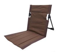Feeshoppher Portable Outdoor Folding Chair Lightweight Aluminium Alloy Frame with Triangular Stability Soft Foam Seat Cushion and Waterproof Breathable 600D Oxford Fabric for Camping Hik(brown)