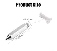 Feeshoppher Precision Hexagonal Plumb Bob Set 8 oz Steel and Brass Construction with High Visibility 15 m String Detachable Line Cap for Accurate Vertical Alignment in Construction(1PCS)