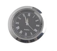 Feeshoppher Quartz Clock Insert Movement Replacement for DIY Repair Projects, 36mm and 65mm Sizes with Gold and Silver Arabic Number, White Face, Transparent Lens and Gold Bord(D 36mm)
