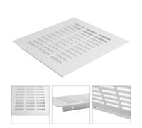 Feeshoppher Rectangular Aluminum Alloy Air Vent Cover with Louvered Design for Wardrobes Shoe Cabinets and Closets 200x200mm 200x250mm 200x300mm 200x400mm in White or Black to Promot(White 200x250mm)