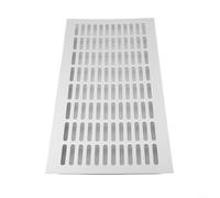 Feeshoppher Rectangular Aluminum Alloy Air Vent Cover with Louvered Design for Wardrobes Shoe Cabinets and Closets 200x200mm 200x250mm 200x300mm 200x400mm in White or Black to Promot(White 200x400mm)