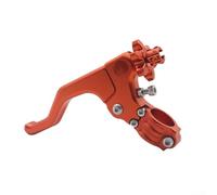 Feeshoppher Red CNC Aluminum Motorcycle Clutch Lever Handlebar for Stunt Riding 8.5mm Cable End One Finger Operation(orange)