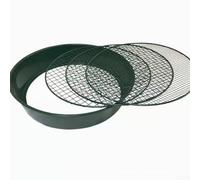 Feeshoppher Replaceable Metal Sediment Screen with Three Apertures for Agricultural Soil Preparation, Stone and Debris Removal, Multipurpose Garden Tool Set in Green, Includes 1 Iro