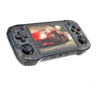 Feeshoppher Retro R46H Handheld Game Console with 4.5 Inch HD IPS Display Open Source System Portable Classic Gaming Device Supports Multiple Vintage Games Built in WiFi Light(R46H-64G Black)