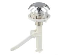 Feeshoppher Separated Type Flush Toilet Water Tank Push Button Rod Replacement Kit Electroplated Plastic Bathroom Fixture Install for Hotel Bathroom Upgrade Fits Standard Ciste