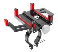 Feeshoppher Shockproof Phone Holder for Bicycles Quick Release and Sturdy Build (Red)