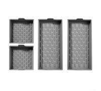 Feeshoppher Silicone Bakeware Set 4 Piece Nonstick Rectangle and Square Cake Pans for Baking Brownie Muffin Bread Pizza and More Oven and Microwave Easy Flexible Design Dishw