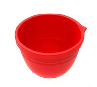 Feeshoppher Silicone Bowl Liner Insert for Stand Mixer Baking Accessory Set of Three Nonstick Heat Resistant from Minus Forty to Two Hundred Forty Celsius with Pour(Red)
