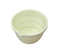 Feeshoppher Silicone Bowl Liner Insert for Stand Mixer Baking Accessory Set of Three Nonstick Heat Resistant from Minus Forty to Two Hundred Forty Celsius with Pour(beige)