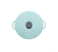 Feeshoppher Silicone Pot Lid Set Multi Size Spill Proof Oil Resistant Food Saver Cover for Microwave Stovetop and Oven with Heat Resistant Handles and Space Saving Design for Cookin(Blue)