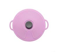 Feeshoppher Silicone Pot Lid Set Multi Size Spill Proof Oil Resistant Food Saver Cover for Microwave Stovetop and Oven with Heat Resistant Handles and Space Saving Design for Cookin(Purple)