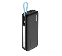 Feeshoppher Silicone Protective Case for CUKTECH CP25 20000mAh Power Bank Black Gray Pink Shock Absorbing Drop Resistant Dust Proof Travel Friendly Design with Full Body Coverage Pr(Black)