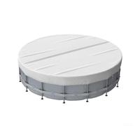 Feeshoppher Silver Round Pool Cover 210D Waterproof Solar Heating Blanket for Outdoor Inflatable Framed Pools Trampolines Pet Pools Debris Dust Protection with Drawstring 6FT 8FT 12(6FT)