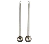 Feeshoppher Stainless Steel Long Handle Coffee Measuring Spoon Set with Clear Engraved Scale for Precise Cooking and Baking Includes 5ml 10ml 15ml 20ml 25ml 30ml Capacity Easy Grip(25ml)