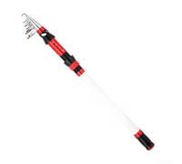 Feeshoppher Telescopic Fishing Rod 1.8m-2.4m, Portable Sea Surf Casting Pole Collapsed to 44cm, Carbon Fiber Travel Rod for Saltwater Rock Boat and Heavy Freshwater Fishing(2.4M White)