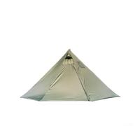 Feeshoppher Tingxue 400 Pyramid Tent for Camping with Stove Jack, 400cm Octagonal Teepee Yurt Tent, Windproof 210T Fabric with Aluminum Poles, Lightweight Shelter for Hiking and Out(Brown)