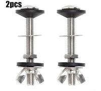 Feeshoppher Toilet Cistern to Pan Fixing and Sealing Kit Close Coupling Bolts with 304 Stainless Steel and Rubber Washers Includes Two Bolts Conical Washers Flat Washers and Nuts for Sec