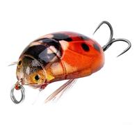 Feeshoppher Topwater Fishing Lure Hard Bait with Built-in Noise Balls, 3D Realistic Eyes Floating Crankbait for Bass Trout Pike, Lifelike Design Lure, 13cm Red Orange(A)