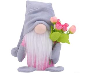 Feeshoppher Tulip Plush Toy Pink Gray, Soft Non-Woven Fabric Stuffed Doll for Home Decor, Cute Window Display for Mother's Day Valentine's Day Birthday, 15x7x20cm(Gray)