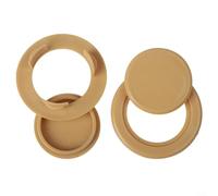 Feeshoppher Umbrella Hole Ring and Cover Set for Patio Tables, 2 Inch Diameter PVC Cap Kit for Outdoor Garden Furniture, Brown(15pcs)