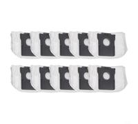 Feeshoppher Vacuum Cleaner Dust Bag for Mova Z5, Z5 Pro and Z50 Ultra, 3L Capacity Automatic Emptying Station, Meltblown Fibre and Non-Woven Filtration Layer Captures 99.97% Fine Pa(10 PACK)