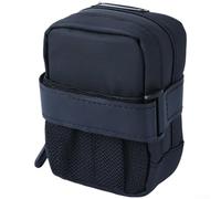 Feeshoppher Waterproof Bike Saddle Bag, Compact PVC Cycling Seat Pack with Reflective Strip for Night Riding, Small Under Seat Storage Pouch for Mountain Road Bikes, Black 12x9x5cm