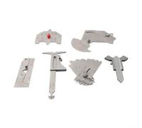 Feeshoppher Welding Inspection Gauge Set 6 PCS Stainless Steel Measuring Tools Kit Including MG-8 MG-11 V-WAC Adjustable Fillet High Low Seam Gages for Bevel Angle Height Width Gap a