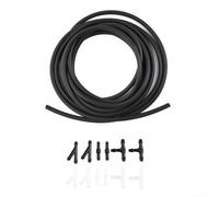 Feeshoppher Windscreen Washer Hose Kit 4m Fluid Tube Pipe with 12 Connectors Including Y Type and T Type for Front and Rear Vehicle Wiper Nozzle Jet Pump Replacement Black and White Plastic R