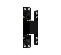 Feeshoppher Zinc Alloy Adjustable Door Hinge Heavy Duty Invisible Design for Cabinets Entrances Bathrooms Offices 1 Piece 114x28mm Black White 110 Degree Range Supports 60kg Conceal(Black)
