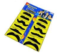 FEESHOW 12pcs Funny Fake Moustache Simulation Fiber Fake Beard Masquerade Photo Props Black One Size