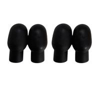 FEESHOW 4pcs Portable Silicone Drum Stick Mute Set - For Acoustic/Electric Drums, Practice Pad, Reduces Sound, Aids Training B Black One Size